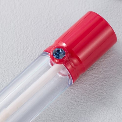 4ml Plastic Lip Glaze Tube With Drill Cap , Customizable Color And Printed Logo
