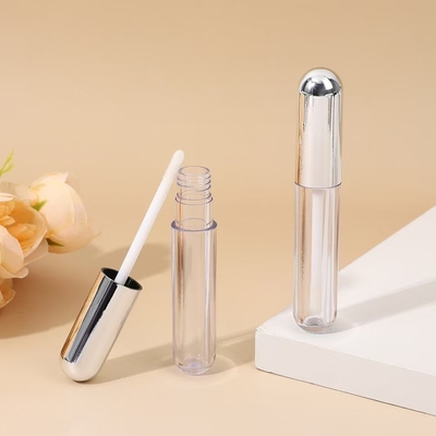 Moisturizing Silver Aluminum Head Cap Plastic Lip Glaze Tube Technology Sense