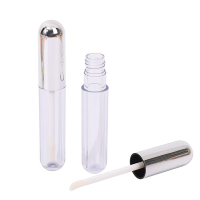 Moisturizing Silver Aluminum Head Cap Plastic Lip Glaze Tube Technology Sense