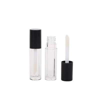 Square Plastic Lip Glaze Tube Simple With Brush And Printable Logo