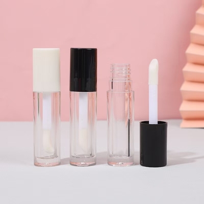 Square Plastic Lip Glaze Tube Simple With Brush And Printable Logo