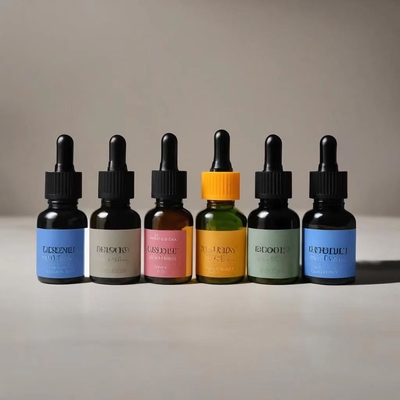 Travel Friendly Amber Essential Oil Bottle With Plastic Dropper Head And Glass Pipette 5ml 10ml 30ml 50ml 100ml
