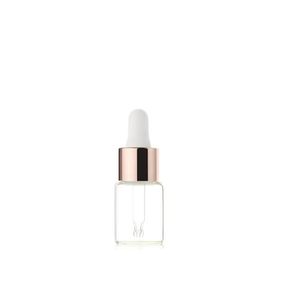 Hot Sale Empty Glass Essential Oil Bottle And Dropper With Aluminum Gold/Silver Skirt