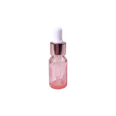 Customized Empty Oil Glass Round Shoulder Bottle With Aluminum Dropper 10ML 30ML 50ML