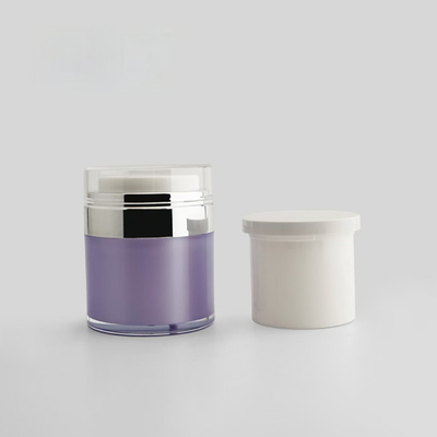 Refillable 50G Acrylic Airless Cream Bottle With Replaceable Inner Jar With Customized Colors And Logo