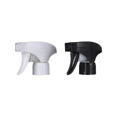 Double Wall Black And White 28 / 410 Plastic Trigger Sprayer For Cleaning