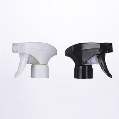 Double Wall Black And White 28 / 410 Plastic Trigger Sprayer For Cleaning