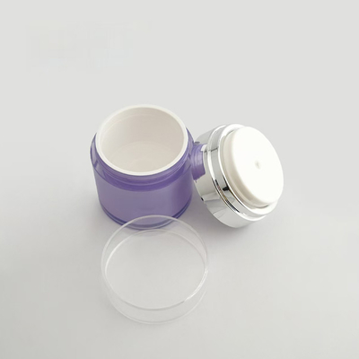 50G Refillable Acrylic Airless Jar Customized Silkscreen Print with Replacement Inner Jar and Whole Set