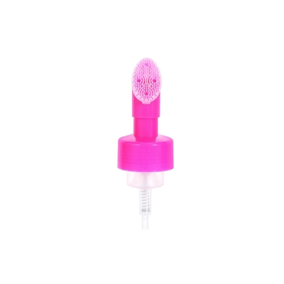 42/43mm Silicone Brush Foam Pump Cosmetic Dispenser with Customized Silkscreen Print and Plastic Material