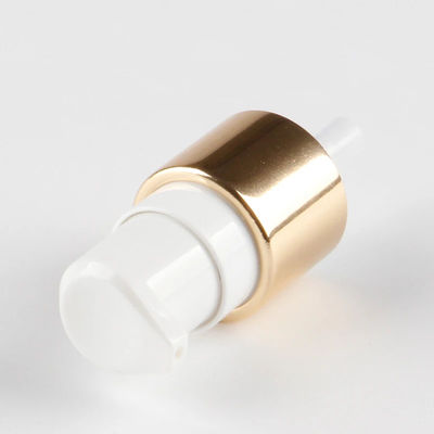 Luxury Gold Cosmetic Lotion Pump with White Actuator for Skincare Bottles
