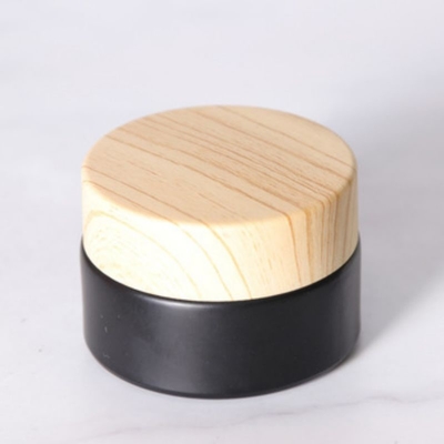 Portable 10g Cream Jar With Wooden Cap for Personal Care Acceptable Customer's Logo
