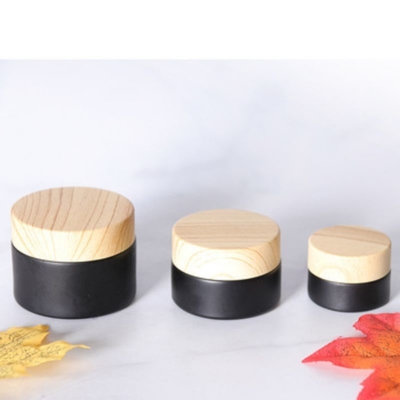 Portable 10g Cream Jar With Wooden Cap for Personal Care Acceptable Customer's Logo