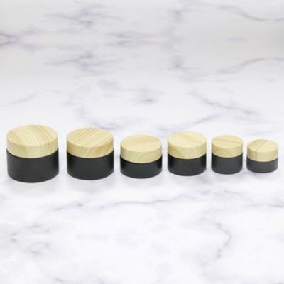 Portable 10g Cream Jar With Wooden Cap for Personal Care Acceptable Customer's Logo