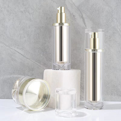 Light Gold Acrylic Mini Trigger Sprayer with Elegant Pump Dispenser and Customizable Tube Length for Skincare Packaging
