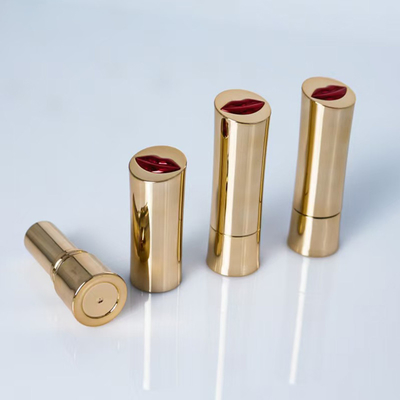 Gold Appearance 3.5g Plastic Lipstick Balm Tube Container For Cosmetic