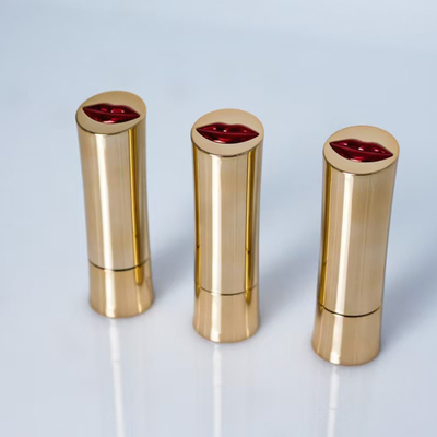 Gold Appearance 3.5g Plastic Lipstick Balm Tube Container For Cosmetic