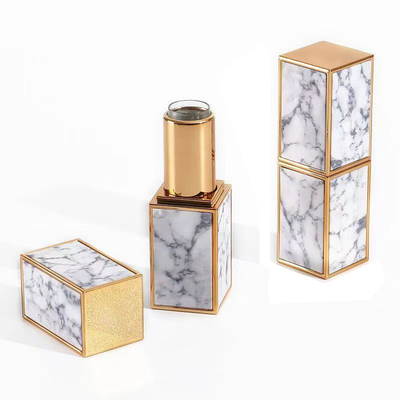 8g Ended Square Shape Lipstick Tube Container with Customizable Logo and Screen Printing