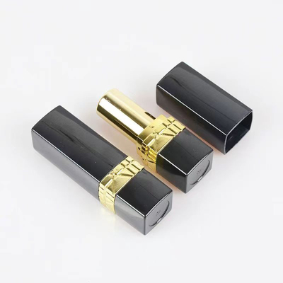 Red Black Middle Electroplating 5g Lipstick Tube For Cosmetic Package