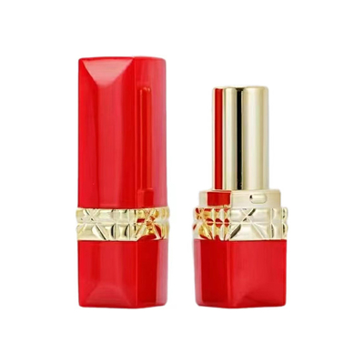 Red Black Middle Electroplating 5g Lipstick Tube For Cosmetic Package