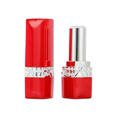 Red Black Middle Electroplating 5g Lipstick Tube For Cosmetic Package