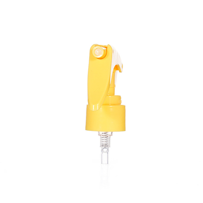 Yellow Color 24 / 410 Plastic Mini Trigger Sprayer With Plectrum Design