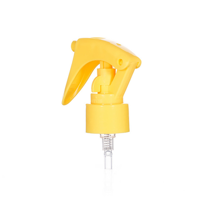 Yellow Color 24 / 410 Plastic Mini Trigger Sprayer With Plectrum Design