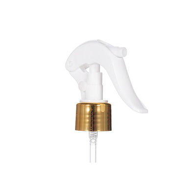Gold Aluminum Collar Mini Trigger Sprayer with 24/410 28/410 Neck Size for Fine Mist Dispensing
