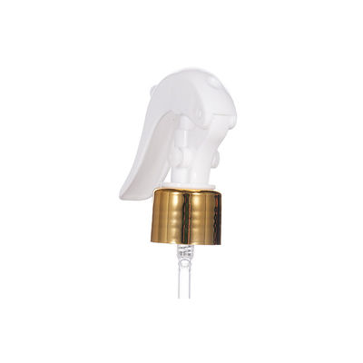 Gold Aluminum Collar Mini Trigger Sprayer with 24/410 28/410 Neck Size for Fine Mist Dispensing