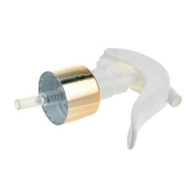 Gold Aluminum Collar Mini Trigger Sprayer with 24/410 28/410 Neck Size for Fine Mist Dispensing