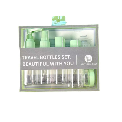 Convenient Carry 8 Pieces 50ml Travel Bottles Set with Plastic Body Material