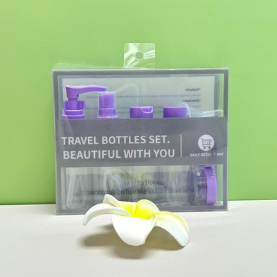 Convenient Carry 8 Pieces 50ml Travel Bottles Set with Plastic Body Material