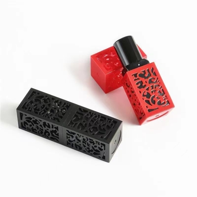 Elegant Square Plastic Chinoiserie Lipstick Cases for Lip Balm Containers