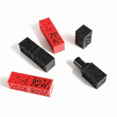 Elegant Square Plastic Chinoiserie Lipstick Cases for Lip Balm Containers