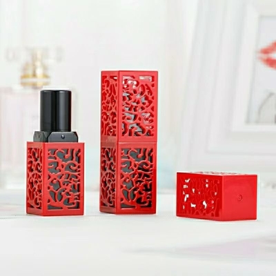 Elegant Square Plastic Chinoiserie Lipstick Cases for Lip Balm Containers