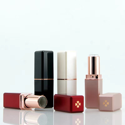 5-6g Capacity Square Empty Lipstick Tube with Four Leaf Clover Printing and Plastic Material