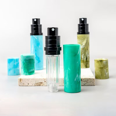 Customized 5ML Portable Marbling Plastic Perfume Spray Pen With Aluminum Sprayer