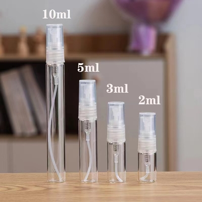 2ML 3ML 5ML & 10ML Empty Glass Perfume Spray Sample Container With Plastic Sprayer