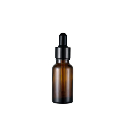 Wholesale Amber Glass Essential Bottle With Plastic Black Dropper Cap