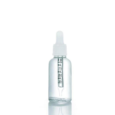 Glass Bottle Round Shoulder For Essential Oil and The Dropper Cap with Scale numbers