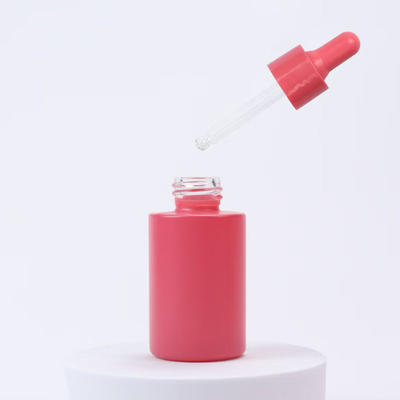 Customzied 20ml 30ml & 50ml Flat Shoulder Glass Essential Oil Bottle With Dropper Cap