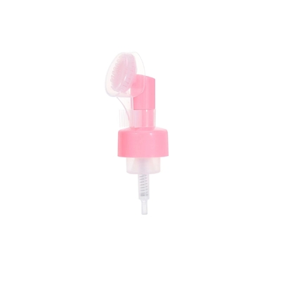 Customized 42mm Plastic Foam Pump With Silicone Brush For Cleaning