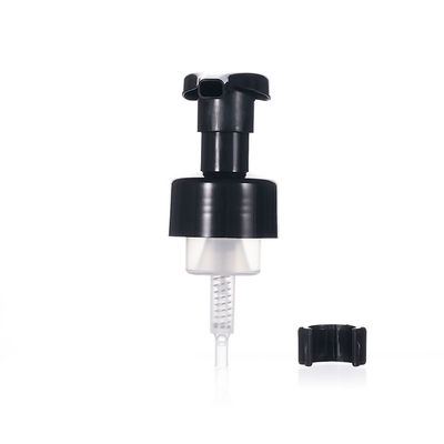 Black Cosmetic Lotion Pump Dispenser with Locking Collar
