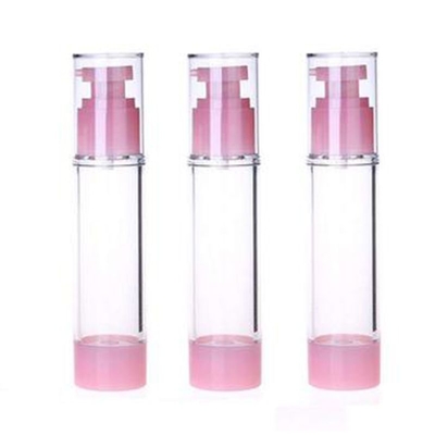Pink Color Normally Used Plastic 50ml Airless Pump Bottle For Cosmetic Personal Care