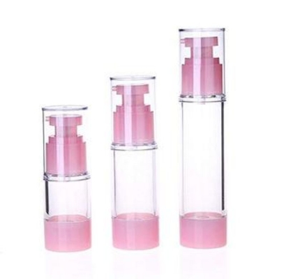Pink Color Normally Used Plastic 50ml Airless Pump Bottle For Cosmetic Personal Care