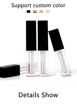 1.2ml Capacity Plastic Square Shape Empty Lip Gloss Tube Container for Packaging