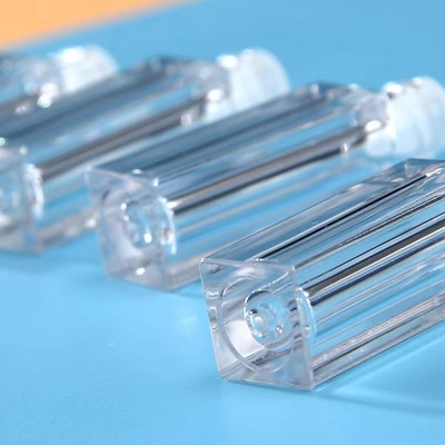 Personalized Square Empty Lip Gloss Tube In Black And Transparent With 1.2ml Capacity