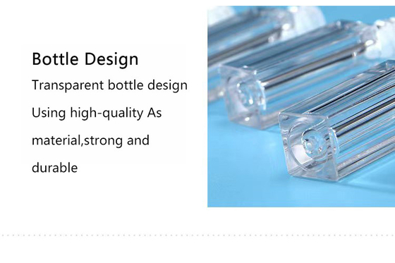 Personalized Square Empty Lip Gloss Tube In Black And Transparent With 1.2ml Capacity