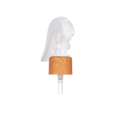 Mini Trigger Sprayer with White & Wood Grain Finish for Portable Travel Use and 0.2CC-0.35CC Output