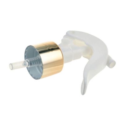 White Shiny Electroplated Mini Trigger Sprayer with Hollow Cone Spraying Shape and BPA Free for Personal Care