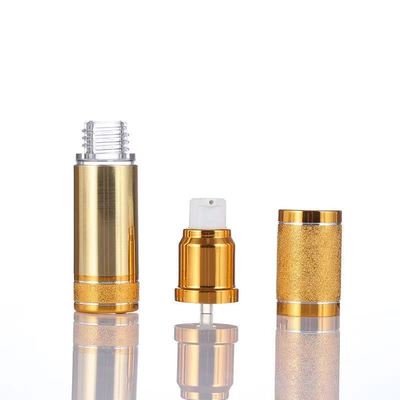Luxury Anodized Aluminum Airless Pump Bottle Bottle Empty Cosmetic Vacuum Premium Skincare Serum Container  Multiple Capacity